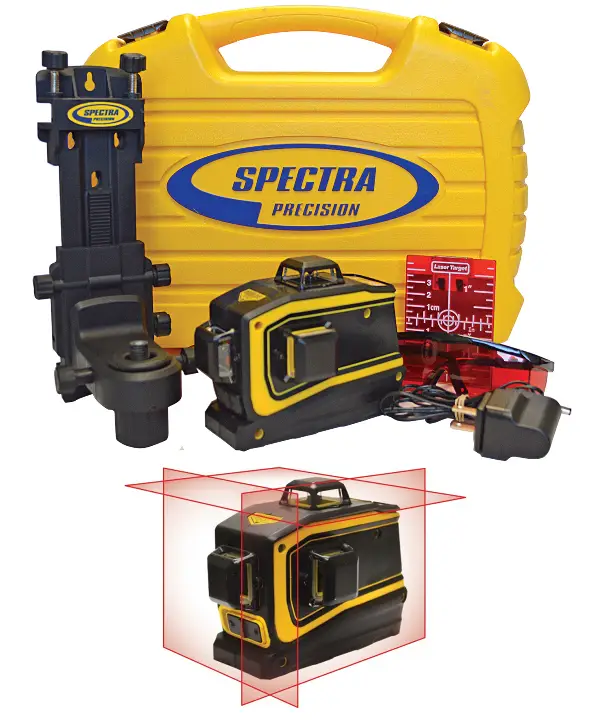 =81= Linijski laser SPECTRA LT56 3-ravnine, vklj. s polnilcem, tarča, očala, vse v kovčku, Z120056
