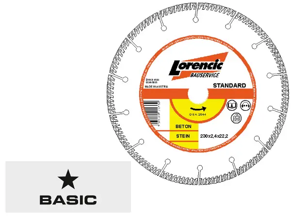 Diamantna rezalna plošča Standard beton/granit C3R 230x2,4x22,23mm rumena TYROLIT, Z12133