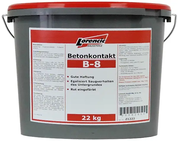 Betonkontakt B - 8 rdeča barva 22kg/vredo 24veder/pal - nevarnost zamrznitve, Z1222