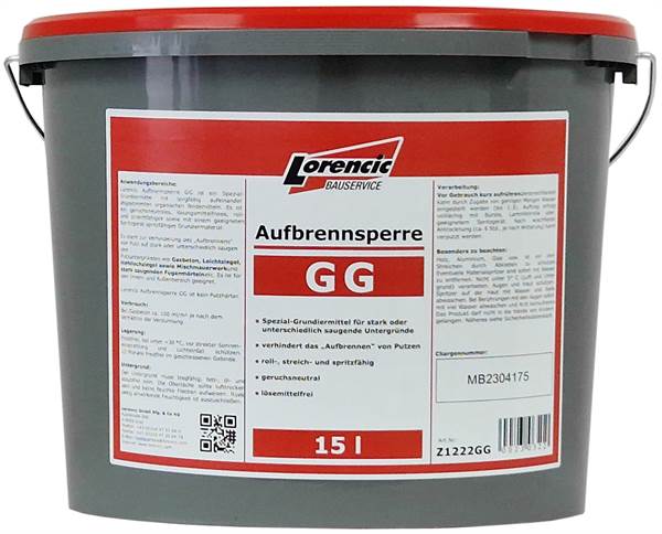 Zaporna tekočina proti hitremu sušenju podlage "GG" brez vonja 15L/vedro nevarnost zamrznitve, Z1222GG