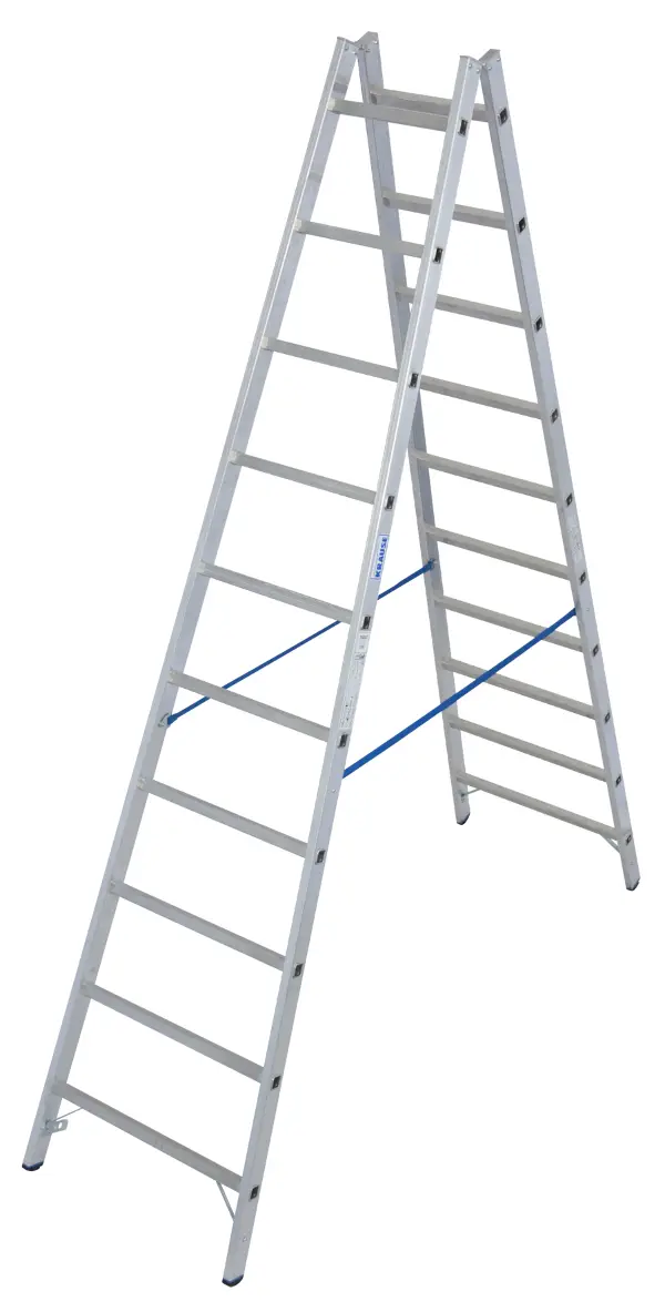 Dvokraka alu lestev KRAUSE® STABILO® 2x10 prečk 2,90m, DV= 4,10m, teža 10,7kg, Z124937
