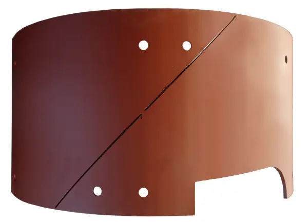 Železna obloga mešalnega bobna zadaj EB, deljena, s sredinskim iztokom, HARDOX 6mm 265l, nova izvedba, Z1401011005