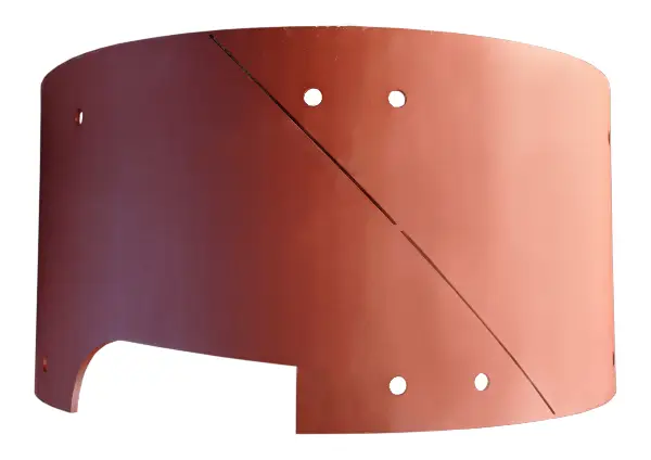 Železna obloga mešalnega bobna spredaj EB, deljena, s sredinskim iztokom, HARDOX 6mm 265l, nova izvedba, Z1401011006