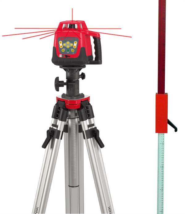 Rotacijski laser-Set BMI UNILASER AHV "Lorencic Edition", stativ, merilna lata, Z140302-LO