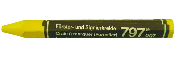 Signalna in gozdarska kreda, rumena, za les, gumo, karton, beton paket 12 kosov, Z1680003