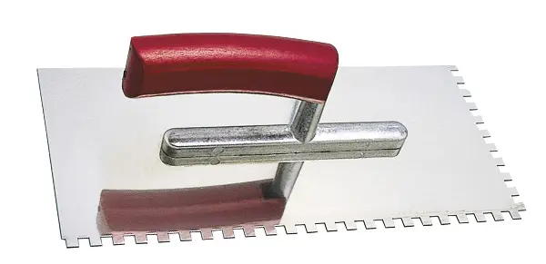 Gladilka 280x130x0,7mm E6 nerjaveča, upognjen ročaj, nazobčana P33, Z1701806