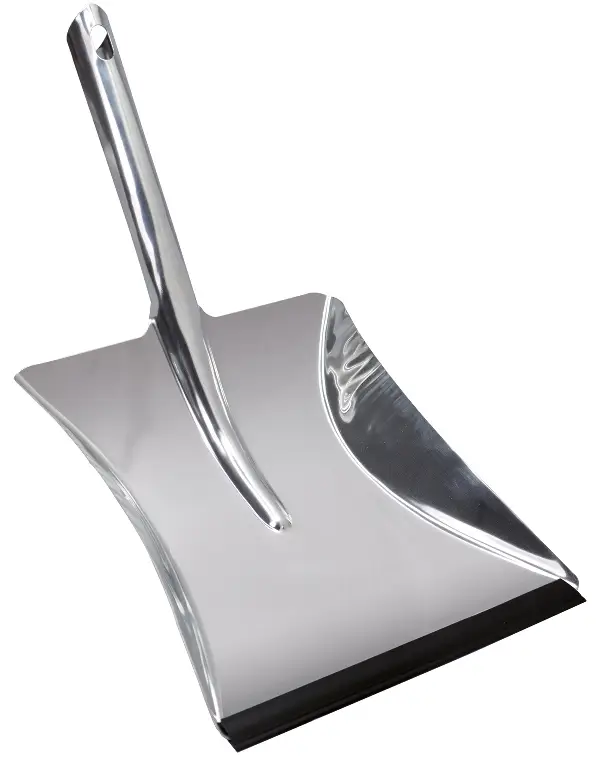 Kehrschaufel aus Edelstahl mit Kunststoff-Lippe VPE10, Z20390
