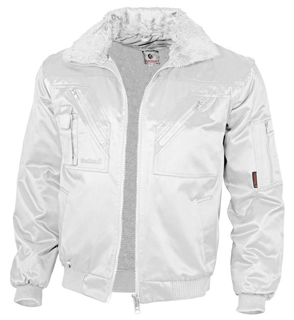 Pilotska jakna QUALITEX, bela, 265 g/m², vel. L, Z23611L