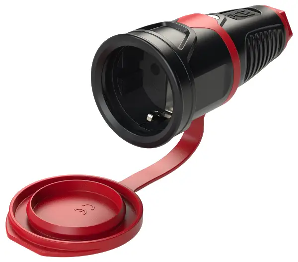 Šuko vtičnica TAURUS 2 gumi 250V IP54 s pokrovom P20, Z2521-SR