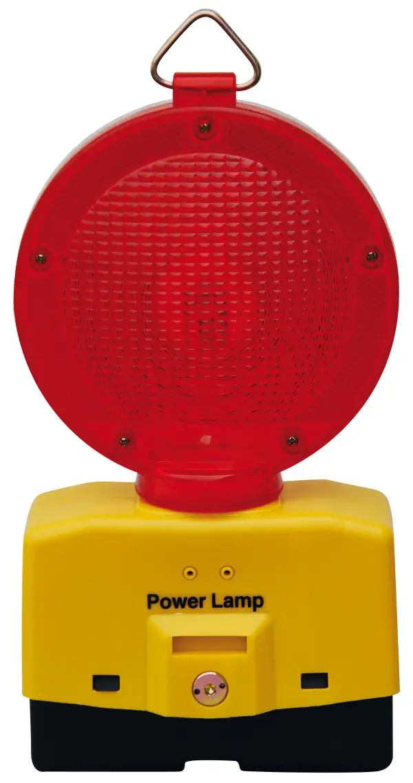 Opozorilna gradbiščna svetilka LED rdeče-prozorna 180mm P10, Z252291