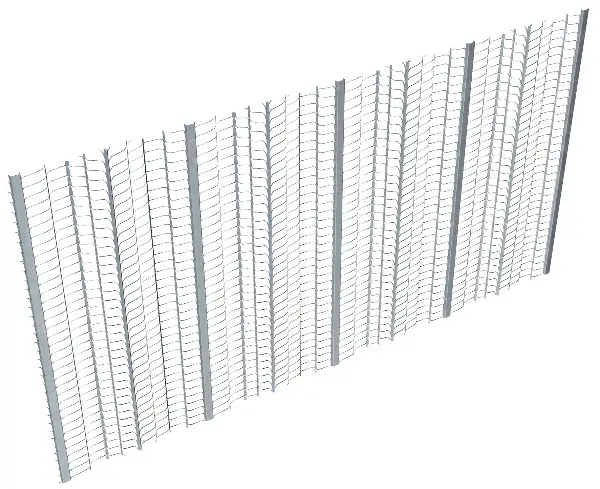 Rebrasta mrežna metalna plošča 2,5x0,6m=, Z329900LO