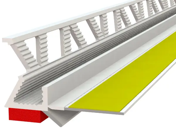 Ometni špaletni profil 11mm,notranji,rdeč,jeziček, 2,5m/pal. 60pal./kart 21kart/pal, Z3762250LO