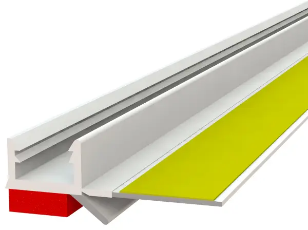 Ometni špaletni profil 10mm,notranji,rdeča,jeziček, 2,5m/pal. 60pal/kart 42kart/pal, Z3765250LO