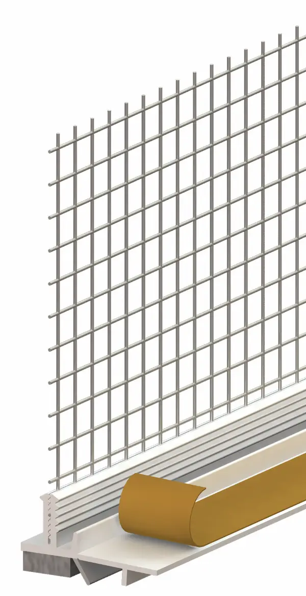 Ometni špaletni profil 10mm, z mrežo,jeziček, 1,4m/palica 60pal/kart 21kart/pal, Z3798140LO