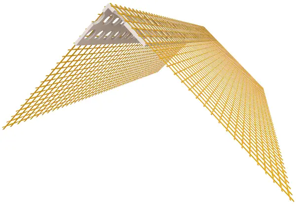 PVC-kotnik z armirno stekleno oranžno mrežo 10x15cm L=2,50 m P100 = 250m 20kart/pal, Z4041OR