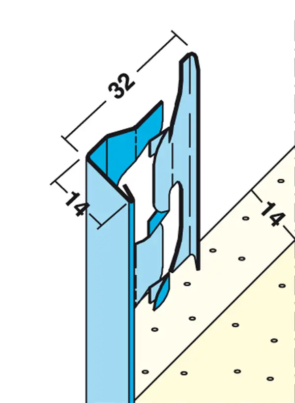 Zaključni ometni profil 1210 14mm 3,0m/palica 25pal/vez, 80vez/pal, Z41210300