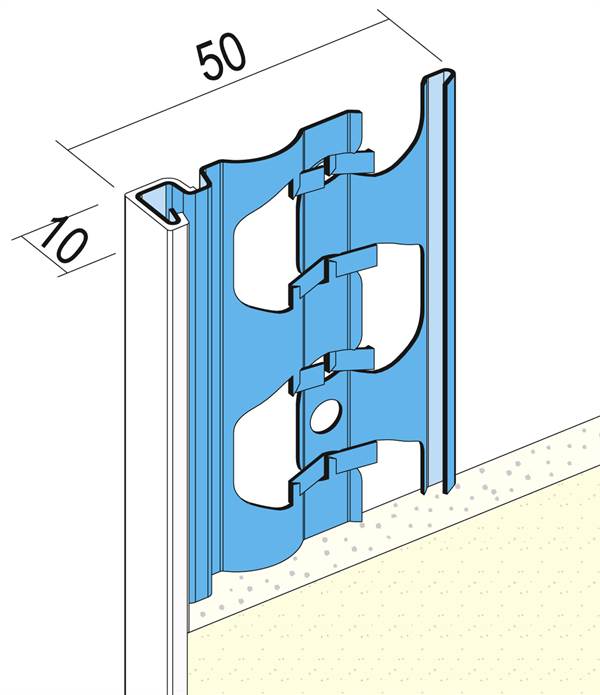Zaključni ometni profil +PVC 1224 10mm 3,0m/palica 25pal/vez 50vez/pal, Z41224300