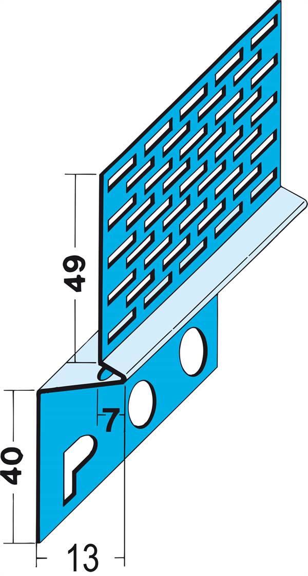 Prezračevalni profil za ostrešje 1241 13mm 2,5m/palica 20pal/vez 84vez/pal, Z41241250