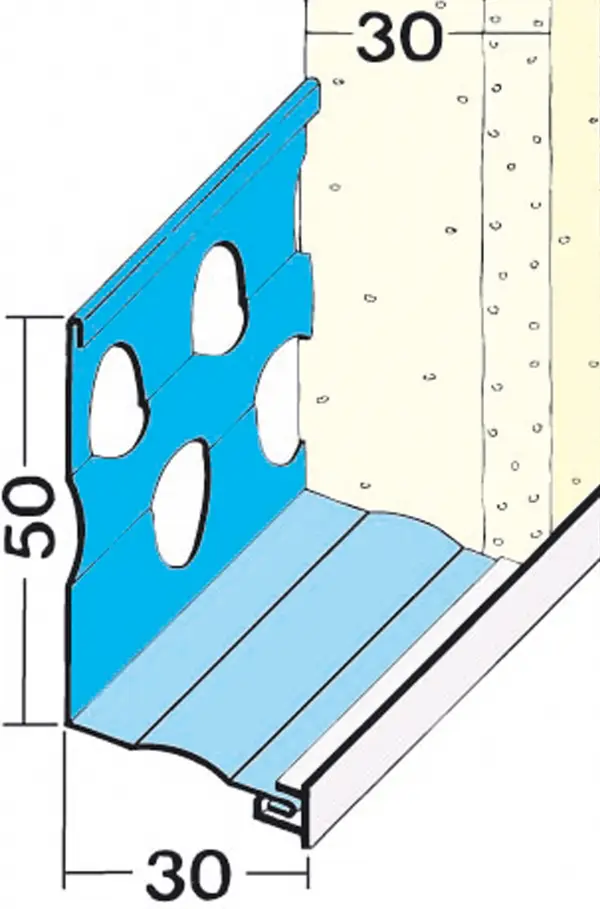 Zaključni cokel profil 1263 30mm 3,0m/palica 15pal/vez 63vez/pal, Z41263300