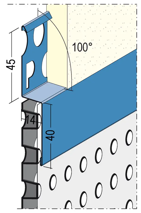 Zaključni profil čepaste folije 2768 2,50m/palica 10pal/vez 100vez/pal, Z42768250