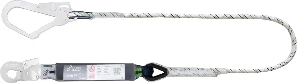 Varovalna amortizacijska vrv KRATOS® SINGLE DIN EN 355 s karabinom, dolžina 1,5m, Z4441
