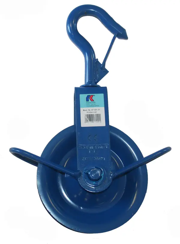 Dvižni ročni škripec premera 160mm, za vrv iz konoplje, dovoljena teža 200kg NI ZA UPORABO PRI EL. DVIGALKAH, Z45130