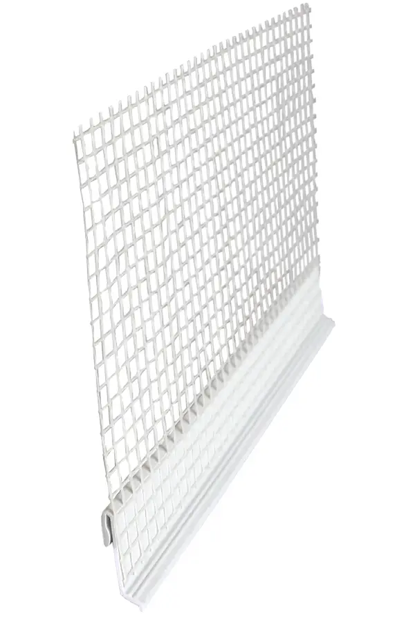 Natični profil PVC za Alu cokl profil, L= 2,5 m, z armirno mrežo P25 72kart/pal, Z4650305001