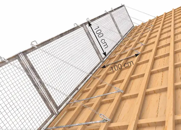 Strešna zaščitna mrežna ograja dim. 200x100cm pocinkana, Z48118580