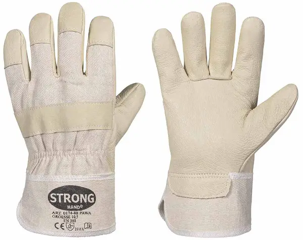Rokavice 88 PAWA, svinjsko usnje, rumene, podložena dlan WP 301 CH 0174 Vel.10,5, VPE120, Z502