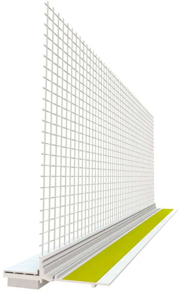 Ometni špaletni profil z mrežo, 8x8mm, 2,40m/palica 25pal/kart 40kart/pal, Z524