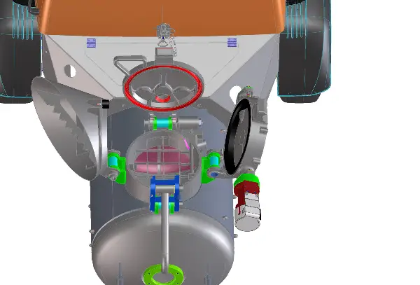 Pokrov za silos s prirobnico in zateznikom za EB DC 450/DC 260 in PM M740, Z546865