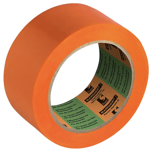 Lepilni trak PVC BARNIER® oranžen 50 mm x 33m P36, Z609550