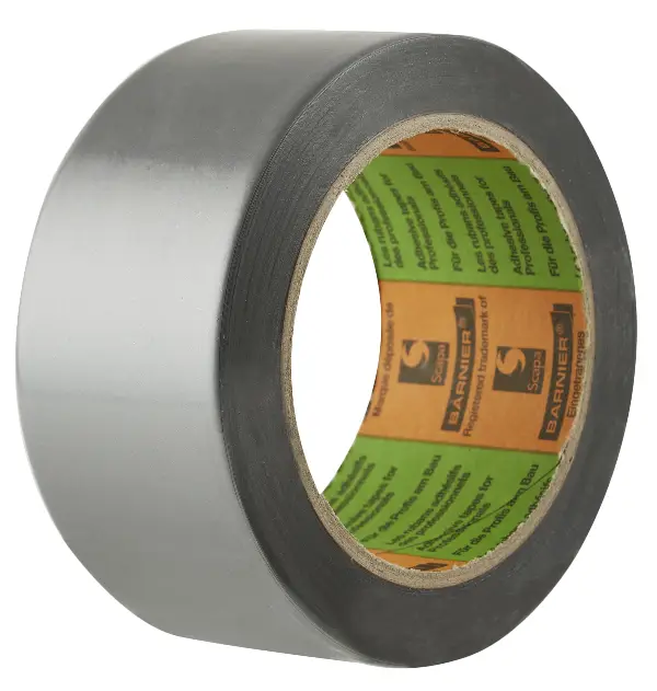 Lepilni trak PVC BARNIER® srebrn 50mm x 33m P36, Z609650