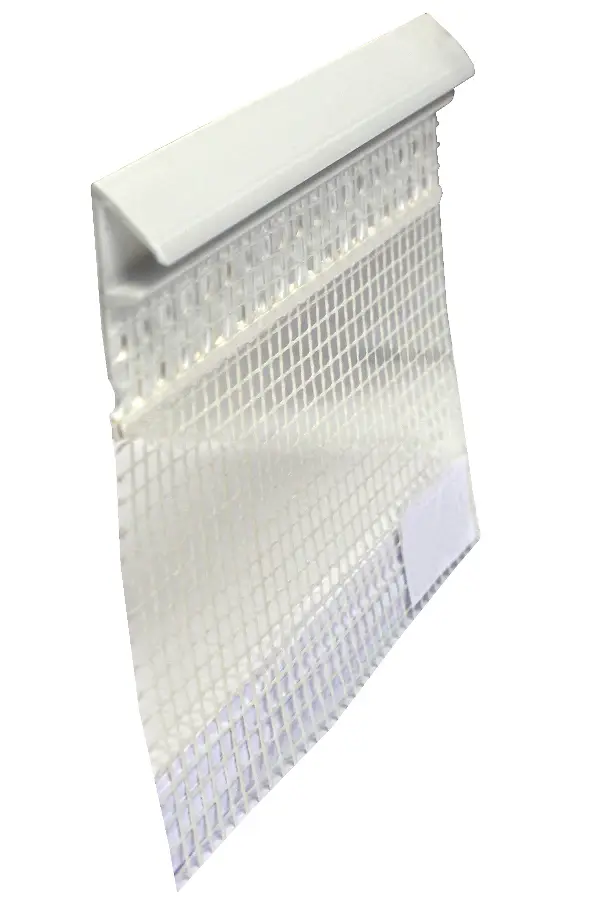 Zaključni profil Atika PVC z mrežo 2,5m/palica 25pal/kart 48kart/pal, Z6412250LO