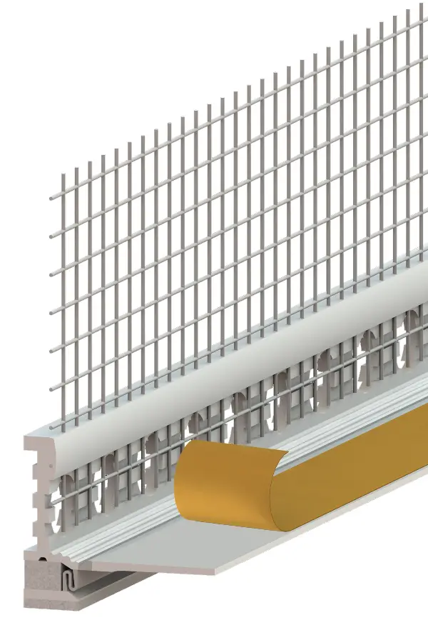 Ometni špaletni profil 3D Membrana 6mm RENO, z mrežico 2,4m/palica 25pal/kart 40kart/pal, Z6470240LO