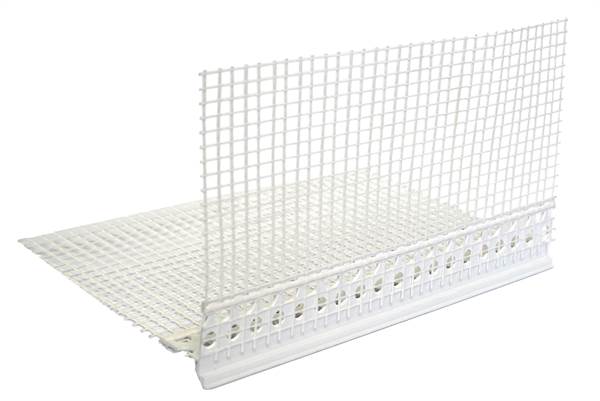 Odkapni PVC profil z armirno mrežo 10x15cm, L =2,50m, P25=62,5m 48kart/pal., Z6485302LO