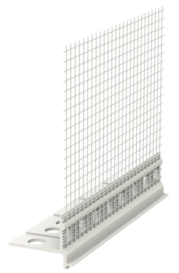 Odkapni profil PVC za okrogline z mrežico 2,5 m/palica P25=62,5 m/kart, Z6485302R250LO