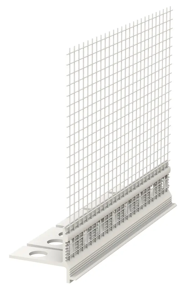 Odkapni profil PVC za okrogline z mrežico 2,5 m/palica P25=62,5 m/kart, Z6485302R250LO