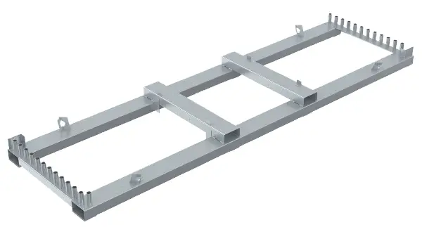 Transportna paleta TP 25, dim. 3,55x1,18m za 25 elementov mobilne ograje, Z7021143