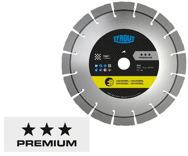 Diamantna rezalna plošča C3W 230x2,4x22,23mm, viš.segm. 14mm, TGD® TYROLIT, Z704617