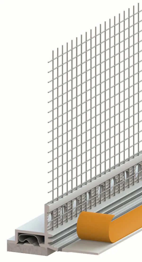 Ometni špaletni profil 19mm, 3D, z mrežico, standard, 2,4m/palica, 25pal/kart 40kart/pal, Z924