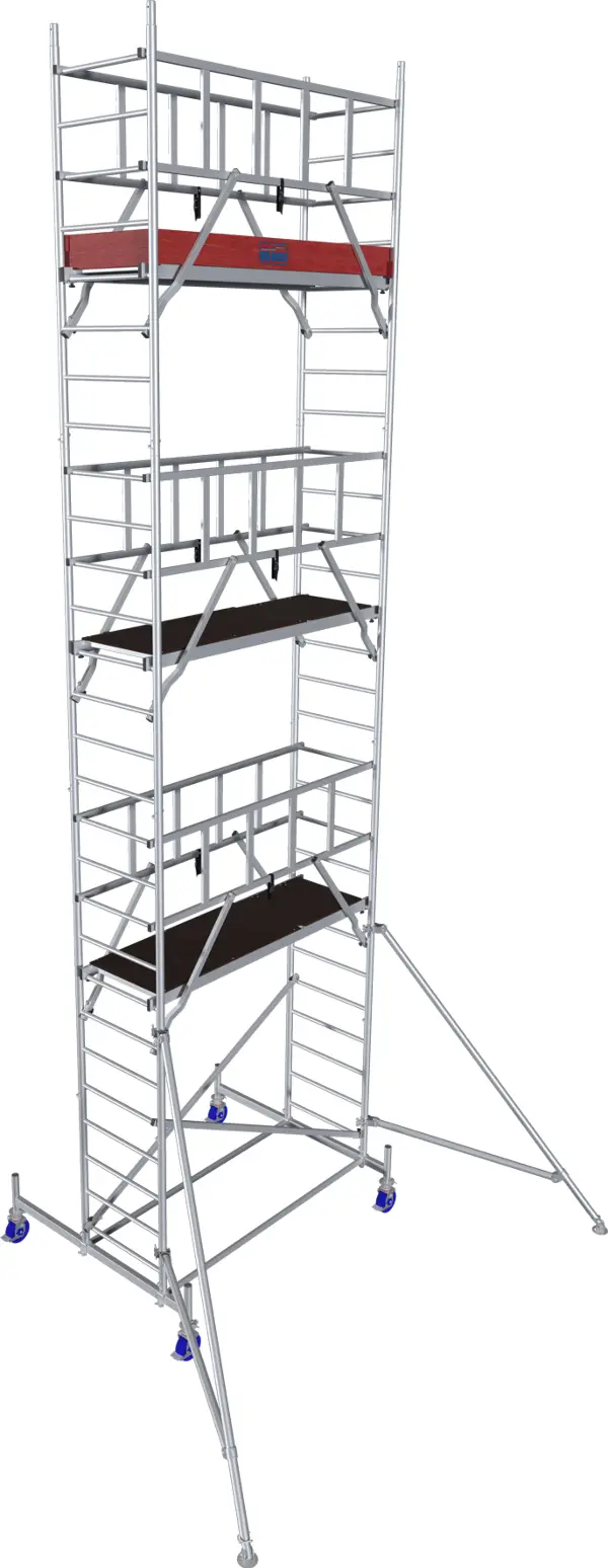 Alu-Rollgerüst KRAUSE® MONTO® PROTEC® Breitaufbau 2,00x0,60m, AH= 8,30m, Z940155