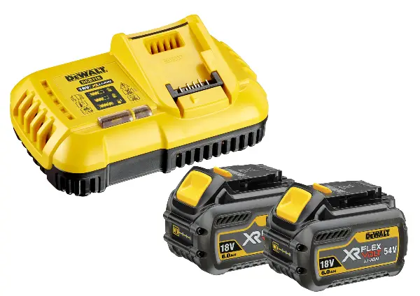 =80= AkuPlus-Set DEWALT® DCB118T2 2x54V FLEXVOLT 6,0Ah bateriji + polnilec, ZDCB118T2-QW1