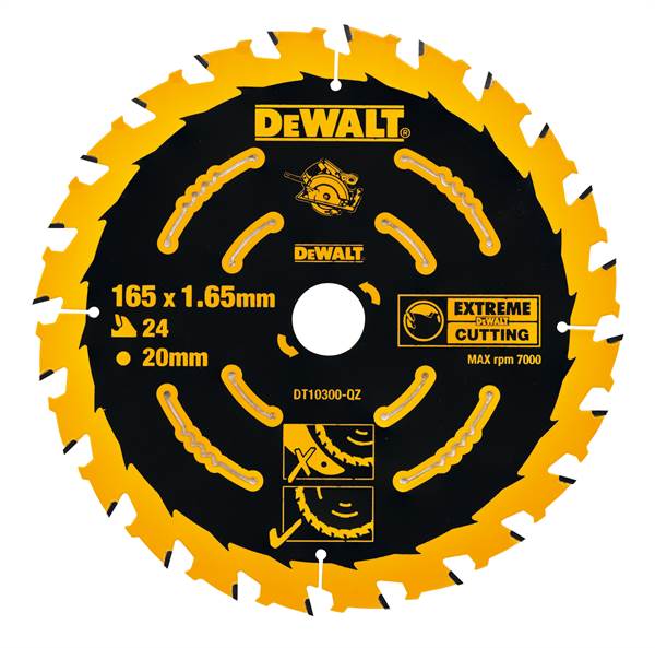 Rezalna plošča EXTREME DEWALT® 190x30mm Z24 WZ za ročno krožno žago DWE575K, ZDT10304-QZ