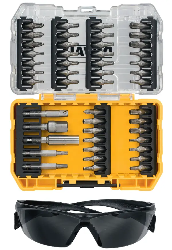 Bit-Set-nastavki DEWALT® 47-delni PZ/PH/TORX magnetno bitno držalo, zaščitna očala P5, ZDT70704-QZ