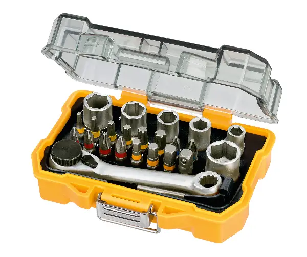 Bit-set-nastavki DEWALT® 24-delni PZ/PH/TORX/HEX, raglja,držalo bitov,adapter,v škatli, ZDT71516-QZ