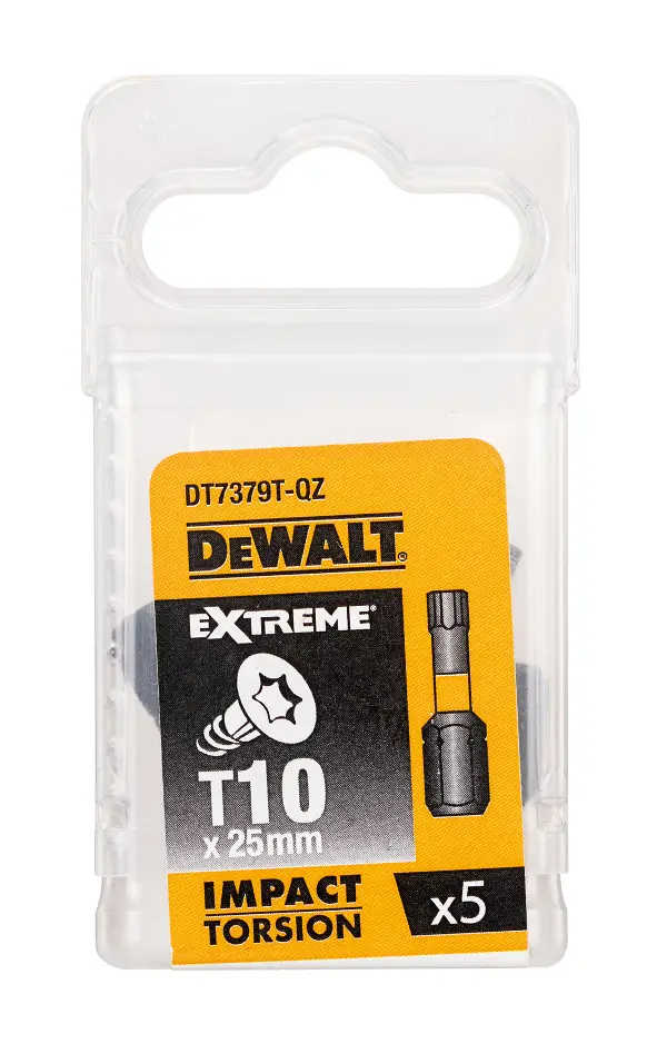 Bit nastavki T40 x 25mm EXTREME® IMPACT TORSION DEWALT® 5kos/paket, ZDT7373-QZ