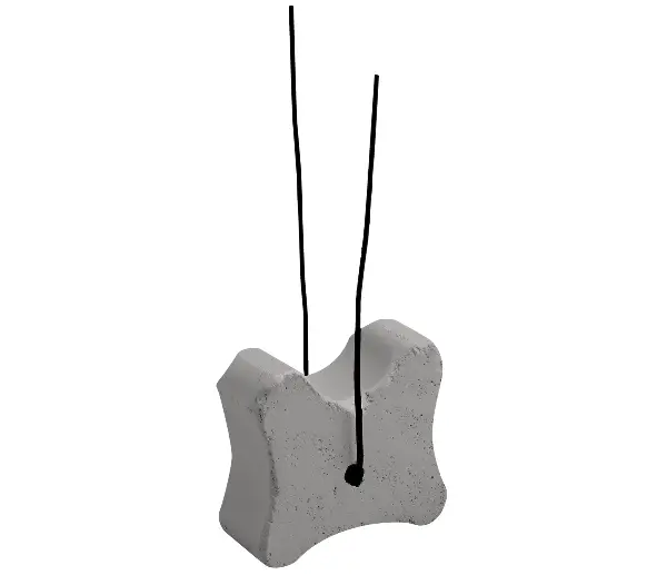 Vlaknobetonski podstavek - distančnik z žico, višine 45/55/60mm, 125kos/vreča 40vreč/paleta, ZFBEKD45