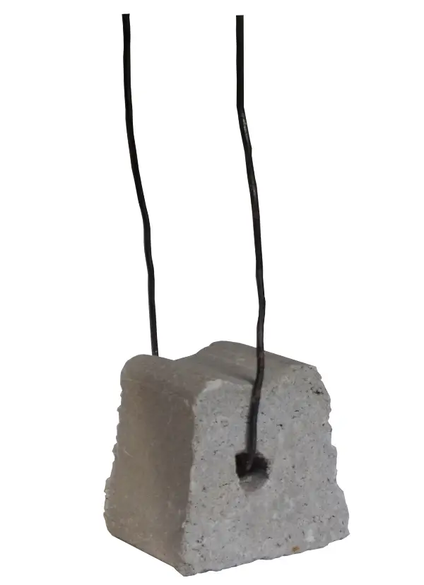 Vlaknasto betonski podstavek z žico 40mm širine 25mm 500kos/vreča 40vreč/pal, ZFBETD40