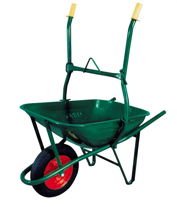 Samokolnica z obešalom za vertikalni transport, 80 litrov, zeleno lakirana, ZITP38RB